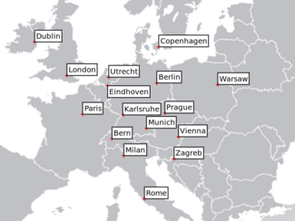 Map where the northern direction faces upward.