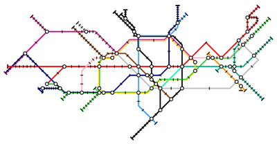 Automatische Oktilineare Zeichnung des Londoner U-Bahn Planes 